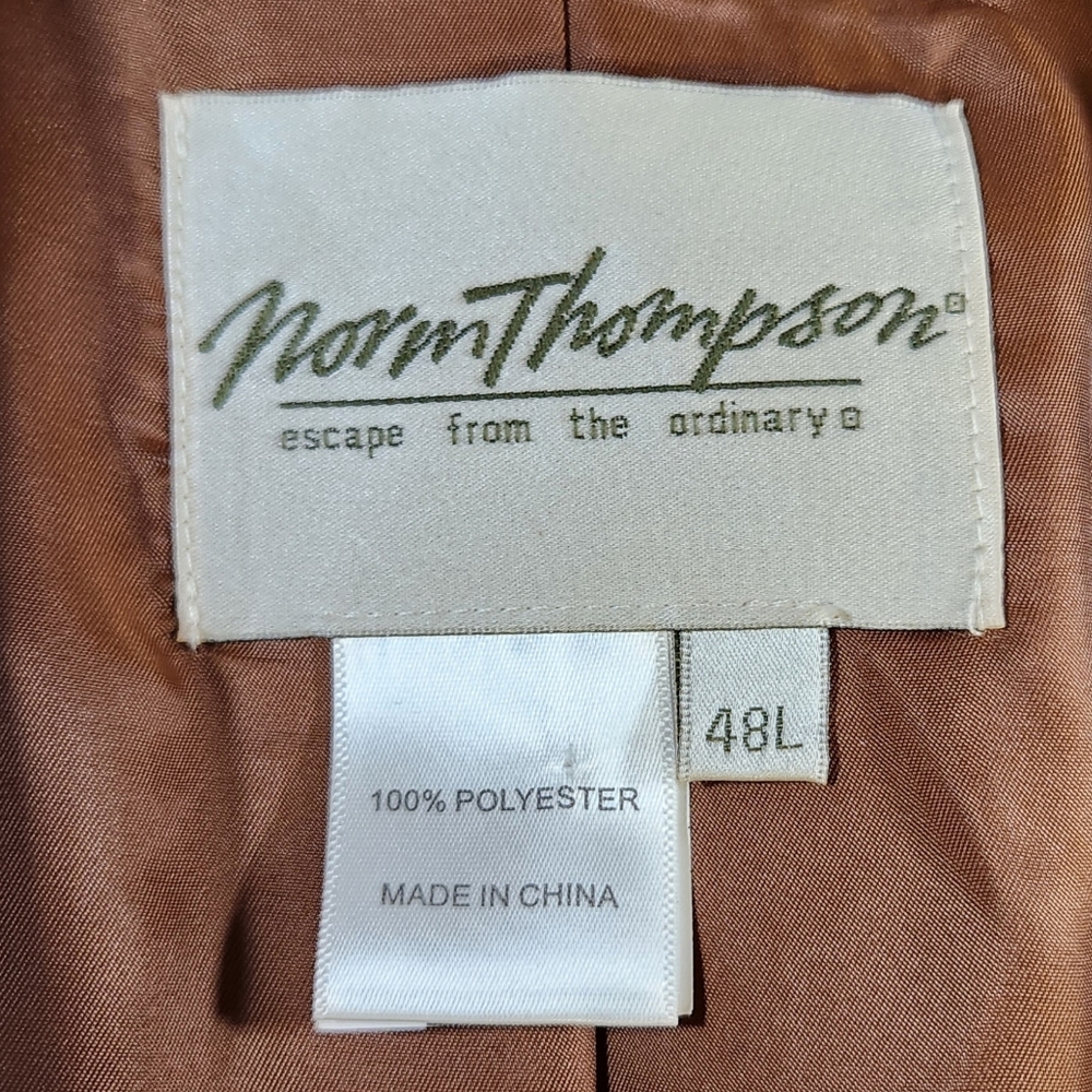 Norm Thompson Blazer Men's 48L Sport Coat Jacket Brown Faux Suede Southwestern - Picture 4 of 9
